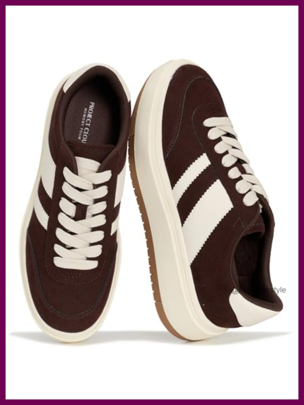 Womens Platform Sneakers Lace-Up Memory Foam Comfortable Casual Shoes